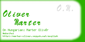 oliver marter business card